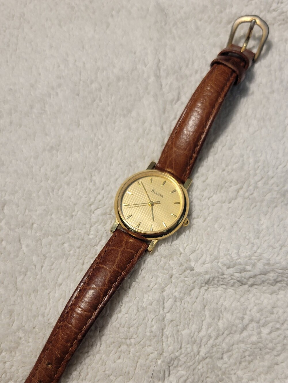 Bulova Men's Quartz Analog Leather Watch